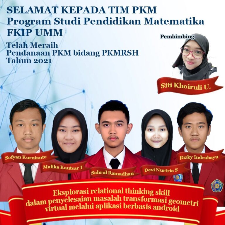 UMM RAIH PTS NOMER 1 PENDANAAN PKM TERBANYAK, 4 PROPOSAL DARI PRODI PENDIDIKAN MATEMATIKA