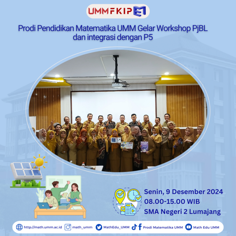 Prodi Pendidikan Matematika UMM Gelar Workshop PjBL dan Integrasi P5 di SMAN 2 Lumajang