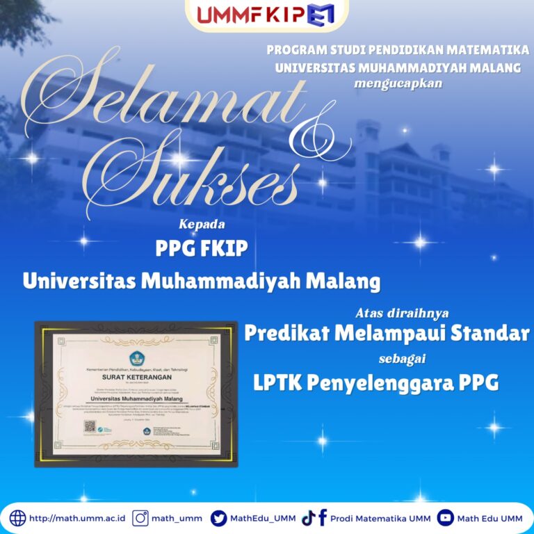 Prodi Pendidikan Matematika UMM Apresiasi Prestasi PPG FKIP Universitas Muhammadiyah Malang