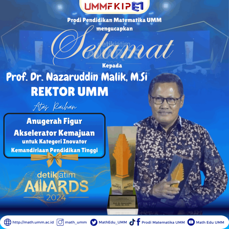 Selamat dan Apresiasi kepada Prof. Dr. Nazaruddin Malik, M.Si.