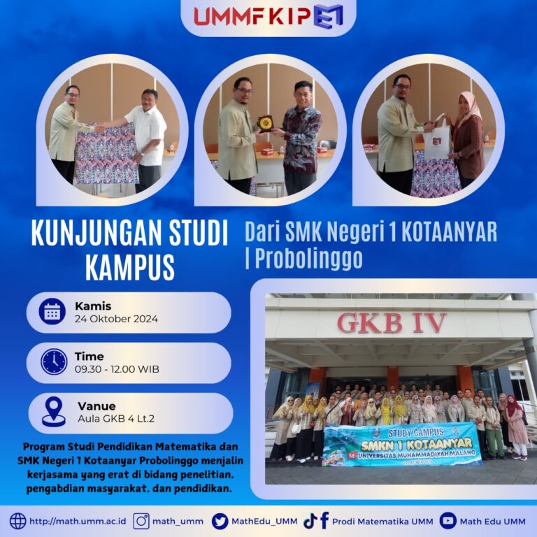 SMKN 1 Kotaanyar Probolinggo Jalin Kerjasama dengan S1 Pendidikan Matematika UMM