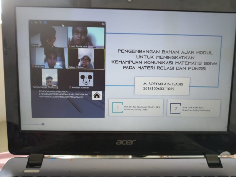 Sidang Skripsi Online? Ditengah Pandemi Covid-19 Tidak Menghalangi Terlaksananya Sidang Skripsi Mahasiswa Pendidikan Matematika
