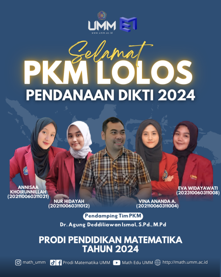 2 Tim PKM Prodi Pendidikan Matematika UMM Lolos Pendanaan DIKTI 2024