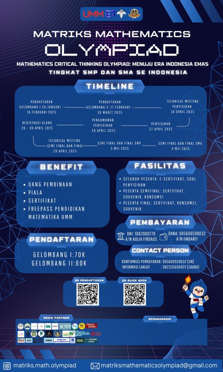 📢 PENGUMUMAN MATRICS MATHEMATICS OLYMPIAD 2025 📢