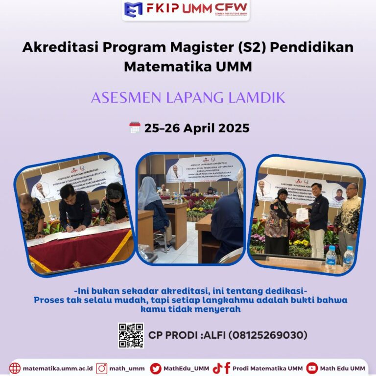 Akreditasi Program Magister (S2) Pendidikan Matematika UMM: Bukti Komitmen terhadap Mutu dan Dedikasi