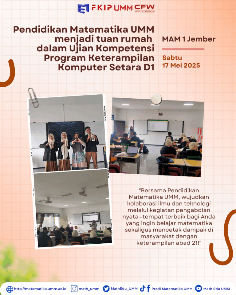 Pendidikan Matematika UMM Gelar Ujian Kompetensi D1 untuk Siswa MAM 1 Jember