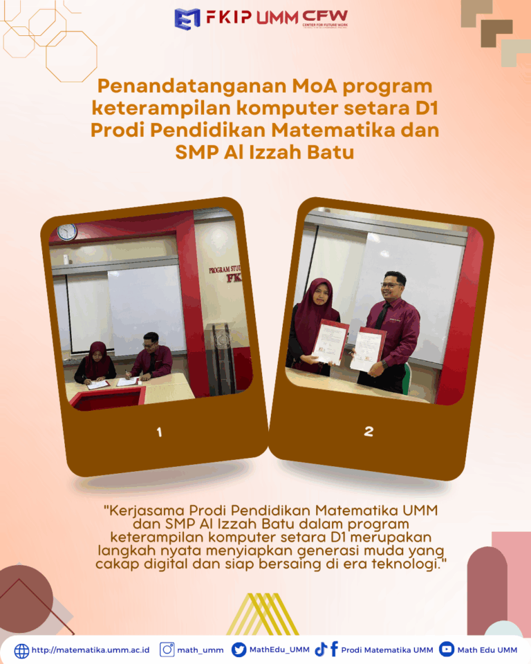 Prodi Pendidikan Matematika UMM Jalin Kerja Sama dengan SMP Al Izzah Batu untuk Program Keterampilan Komputer Setara D1