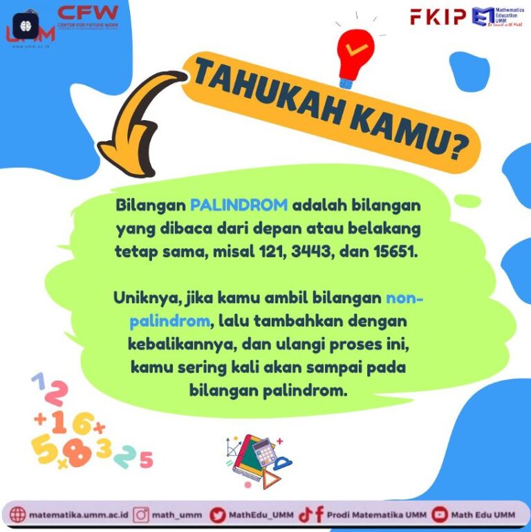 Pernah dengar tentang bilangan palindrom? 🤔