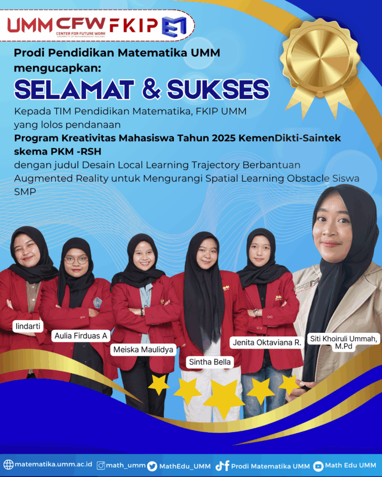 SELAMAT & SUKSES PKM RSH Pendidikan Matematika UMM